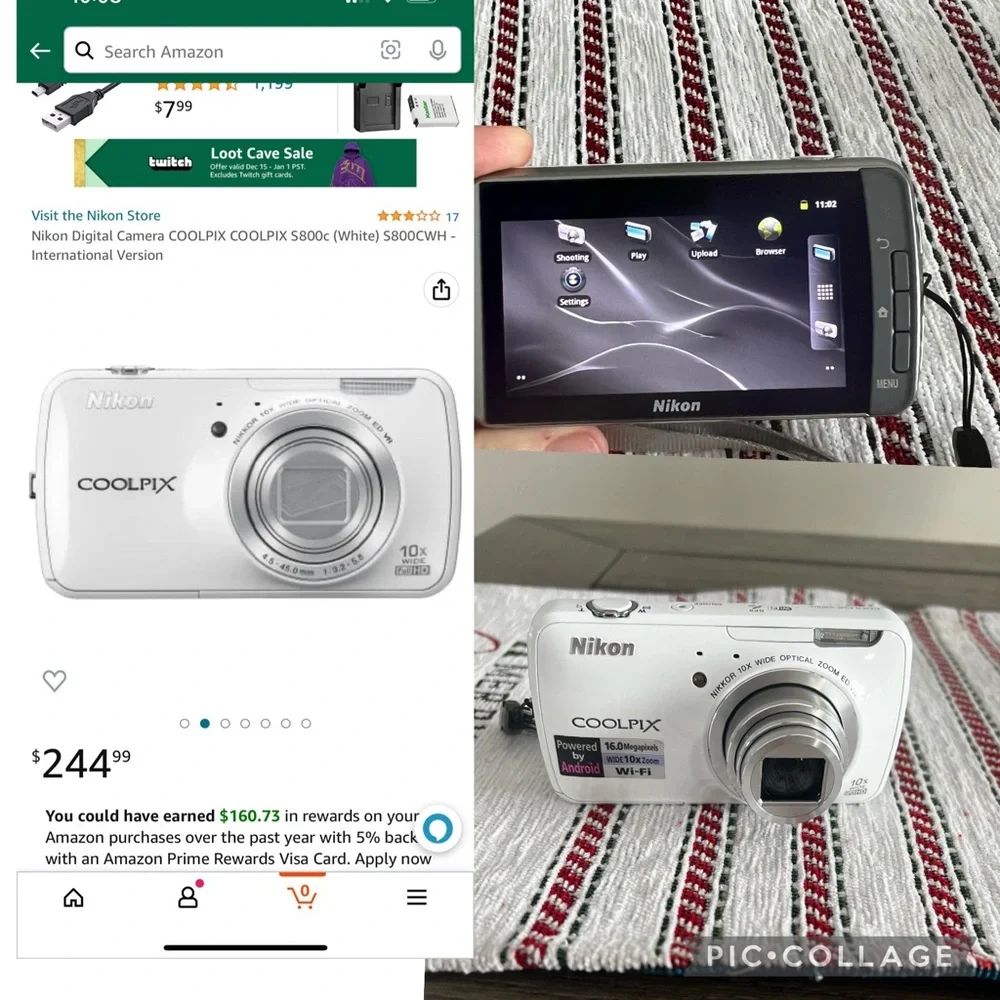 Coolpix touch screen camera